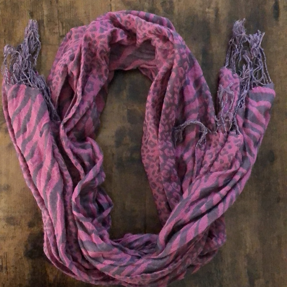 Zebra leopard print scarf